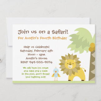 Jungle Geburtstagsparty Einladung