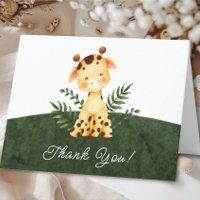 Jungle Giraffe Babydusche Danke