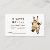 Jungle Giraffe Babydusche Windelwaschkarte