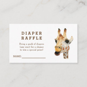 Jungle Giraffe Babydusche Windelwaschkarte Begleitkarte