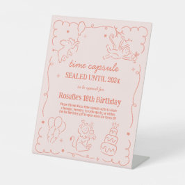 Jungle Girl's 1st Birthday Time Capsule Sockelschild