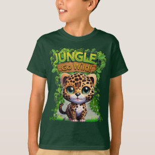 Jungle Go Wild Leopard Kitty Cat Wildlife Animal � T-Shirt