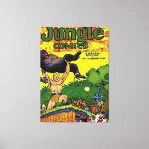 Jungle Gorilla's Lair Vintage Comicen Leinwanddruck