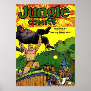 Jungle Gorilla's Lair Vintage Comicen Poster