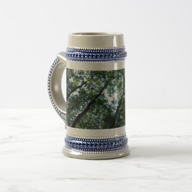 Jungle Gray / Blue 22 oz Stein Bierglas (Vorderseite Links)