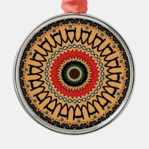 Jungle Green pattern Silbernes Ornament