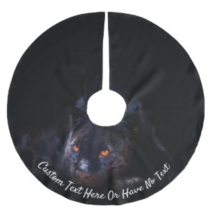 Jungle Jaguar Leopard Black Cat Panther Brushed P Polyester Weihnachtsbaumdecke