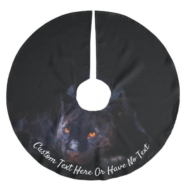 Jungle Jaguar Leopard Black Cat Panther Brushed P Polyester Weihnachtsbaumdecke (Vorderseite)