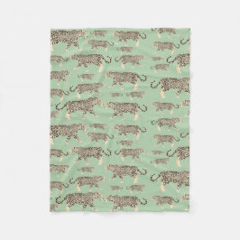 Jungle Jaguar Tiermuster Fleecedecke
