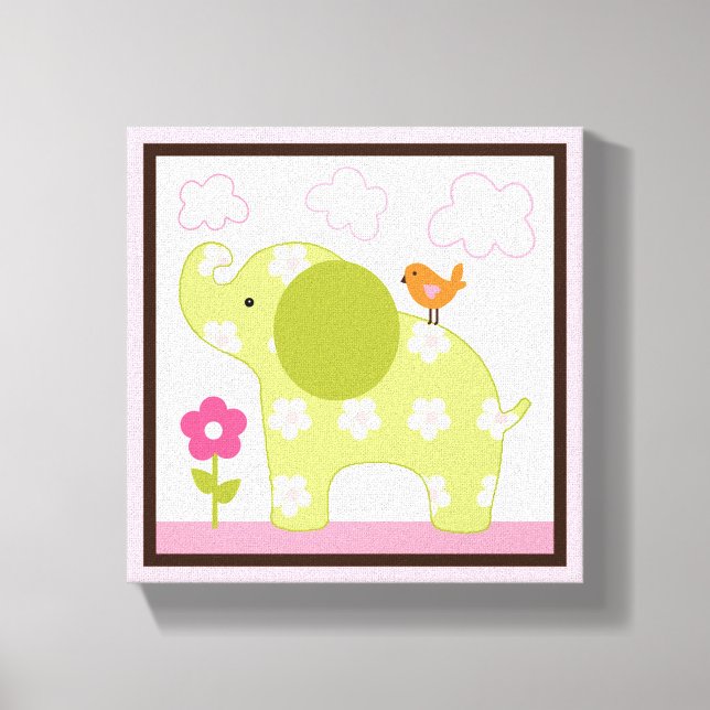 Jungle Jill Elephant Girl Animals Canvas Print Leinwanddruck (Vorderseite)