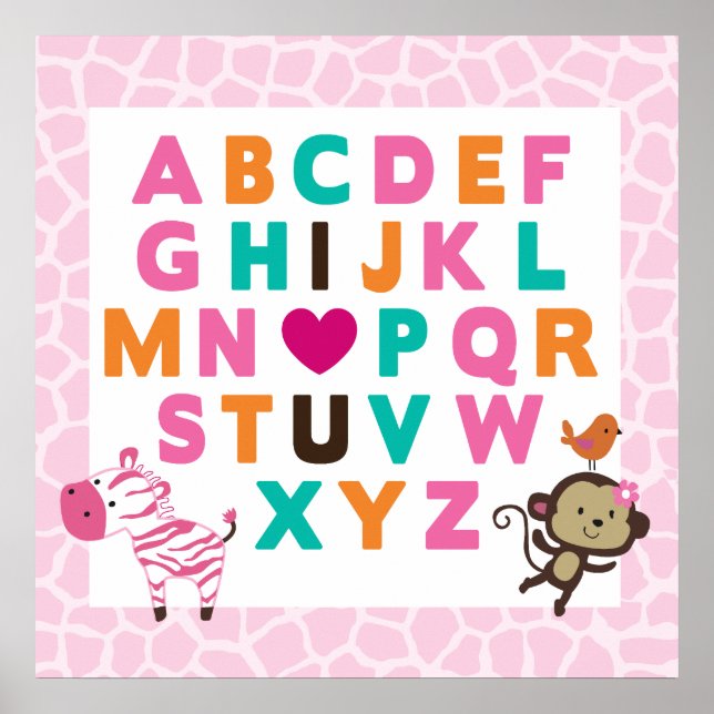 Jungle Jilly Alphabet Wall Print Poster (Vorne)