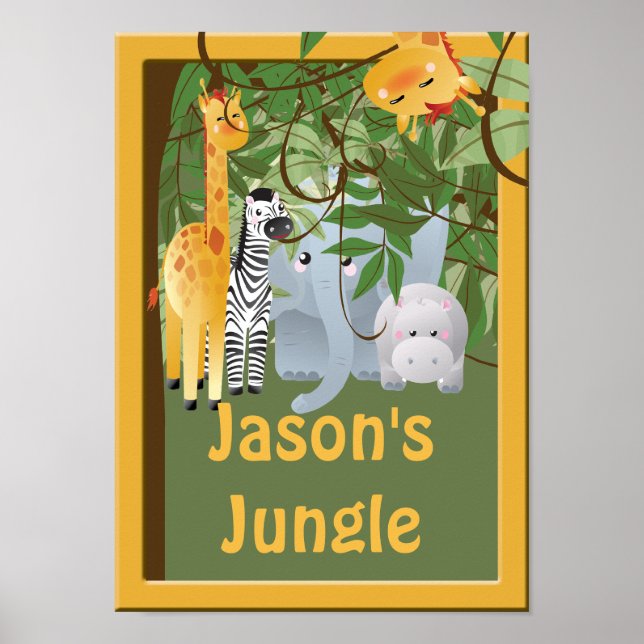 Jungle Kids Room Custom Poster (Vorne)