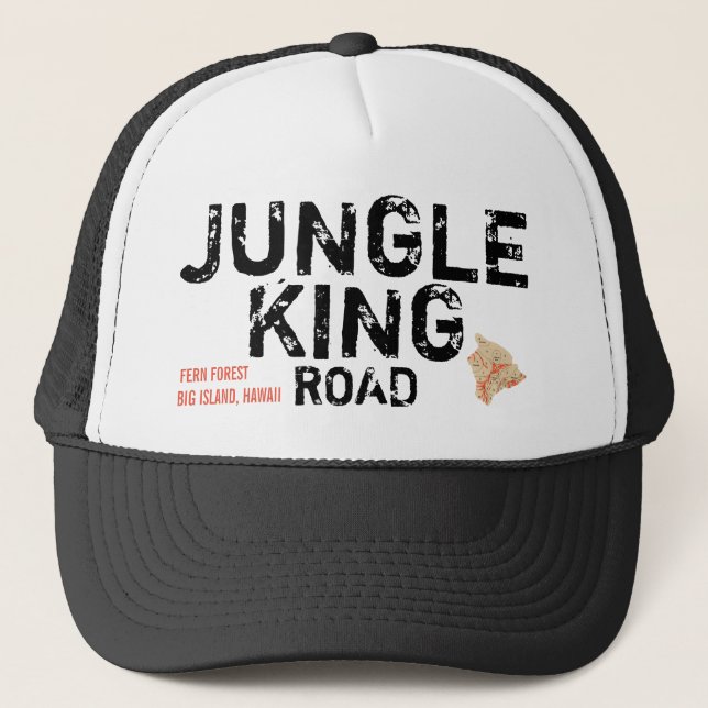 JUNGLE KING ROAD FERN FOREST, HAWAII TRUCKERKAPPE (Vorderseite)