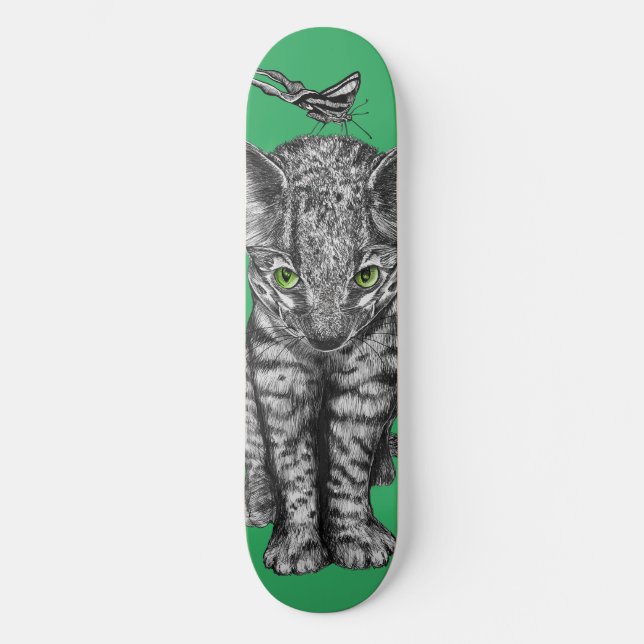Jungle Kitty Butterfly Skateboard (Vorderseite)