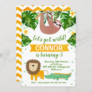 Jungle Lasse Wild zum Geburtstag Einladung