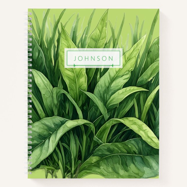 Jungle leafs Spiral Sketchbook Notebook Notizbuch (Vorderseite)