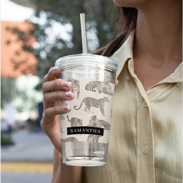 Jungle Leopard Wildtier Muster Acryltrinkbecher (Von Creator hochgeladen)
