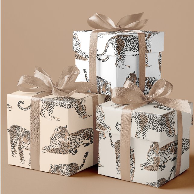 Jungle Leopard Wildtier Muster Geschenkpapier Set (Von Creator hochgeladen)