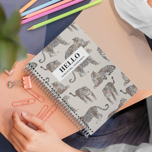 Jungle Leopard Wildtier Muster Notizbuch