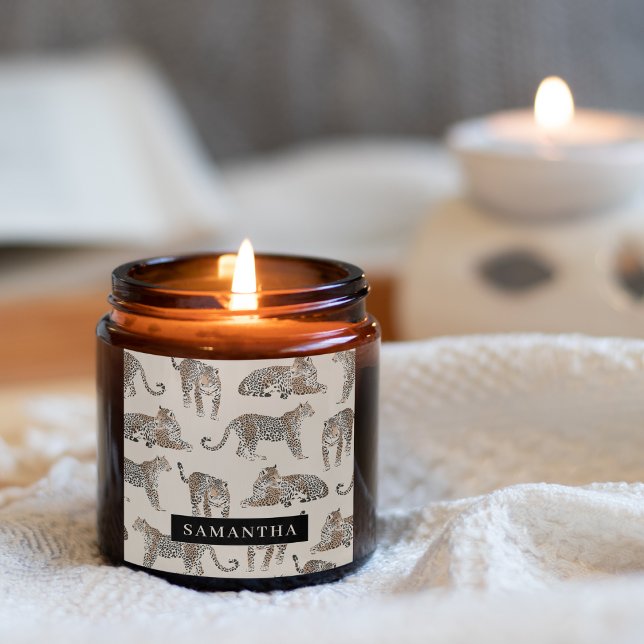 Jungle Leopard Wildtier Muster Quadratischer Aufkleber (Von Creator hochgeladen)