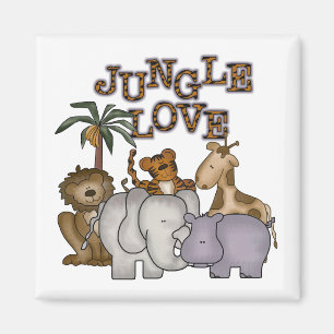 Jungle Liebe Tshirts und Geschenke Magnet