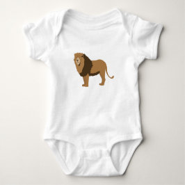 Jungle Lion Animal Illustration Baby Strampler