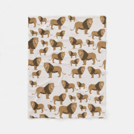 Jungle Lion Animal Pattern Fleecedecke