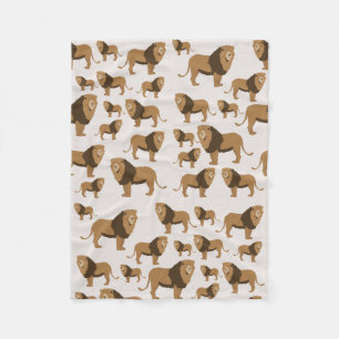 Jungle Lion Animal Pattern Fleecedecke