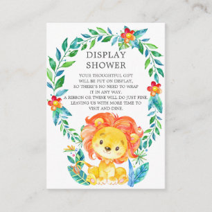 Jungle Lion Baby Dusche Geschenkdusche Begleitkarte