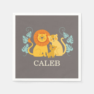 Jungle Lion Baby Shower Napkin Serviette