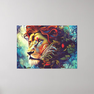 Jungle Lion Canvas Print Leinwanddruck