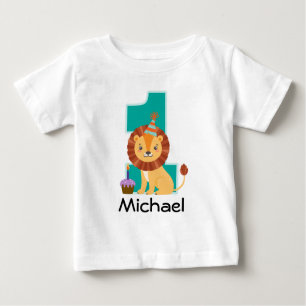 Jungle Lion Personalisiert Baby T-shirt