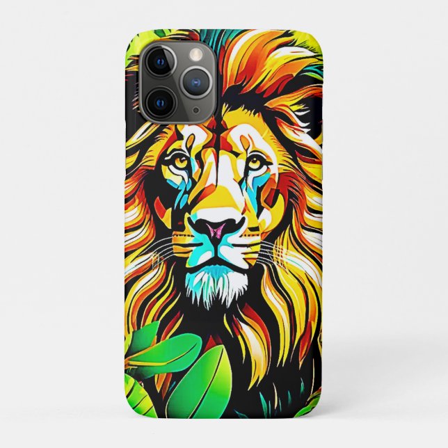 Jungle Lion Pop Art Design Case-Mate iPhone Hülle (Rückseite)