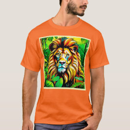 Jungle Lion Pop Art Design T-Shirt