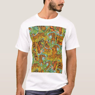 Jungle Majesty: Tiger inmitten von Grün T-Shirt