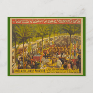 Jungle Menagerie bei Olympia Circus Poster Postkarte