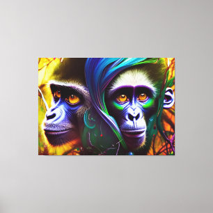 Jungle Monkey Canvas Print Leinwanddruck