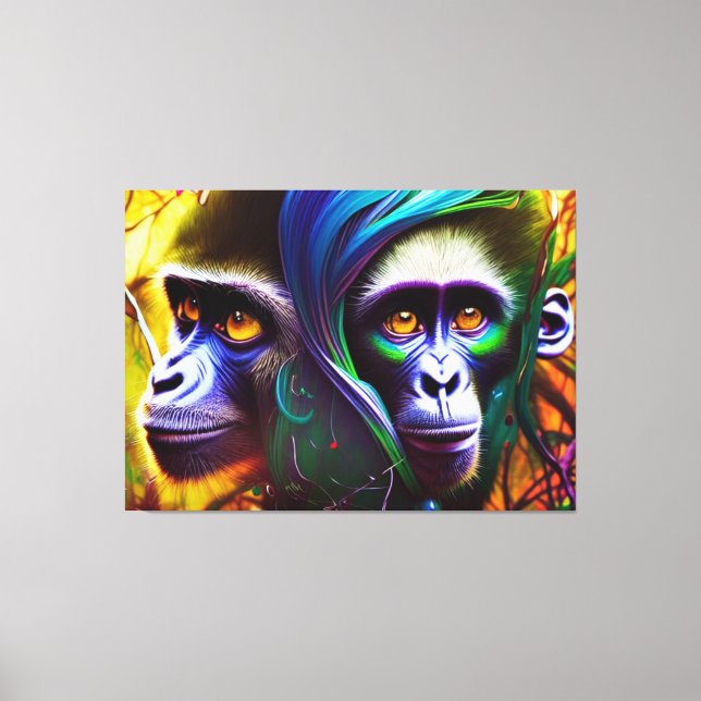 Jungle Monkey Canvas Print Leinwanddruck (Vorderseite)