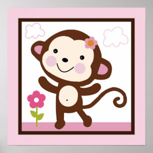 Jungle/Monkey Girl Poster/Print Wall Art Poster