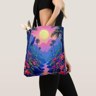 Jungle Moon Blue Parrot Paradise