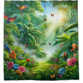 Jungle Nature Art Printing Dusche Vorhang