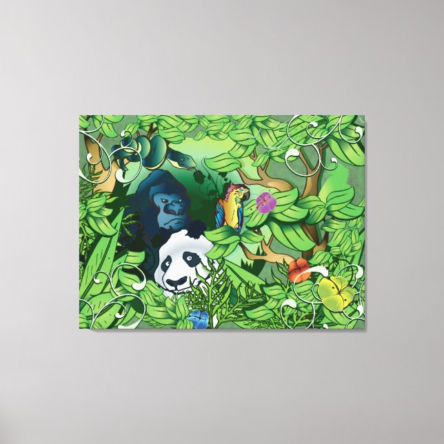 Jungle Panda Leinwanddruck (Vorderseite)