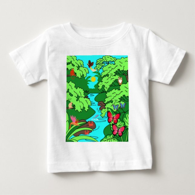 Jungle Paradis mit Wildnis Baby T-shirt (Vorderseite)