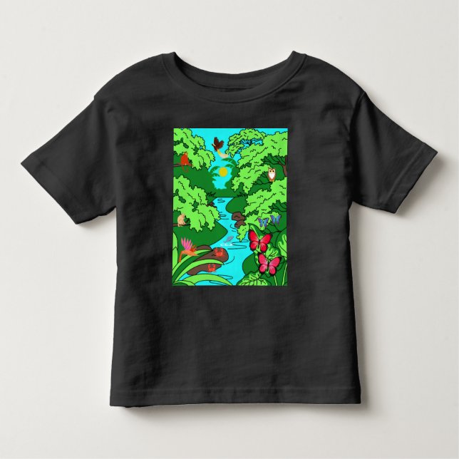 Jungle Paradis mit Wildnis Kleinkind T-shirt (Vorderseite)