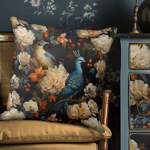 Jungle Parrots Elegantes Vintages Viktorianisches Kissen