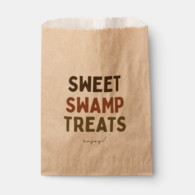 Jungle Party Favor - Sweet Swamp Treat Kraft Bags Geschenktütchen (Vorderseite)
