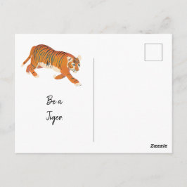Jungle prowling Tiger Gemälde Postkarte
