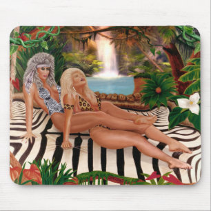 JUNGLE QUEENS CATFIGHT MOUSEPAD