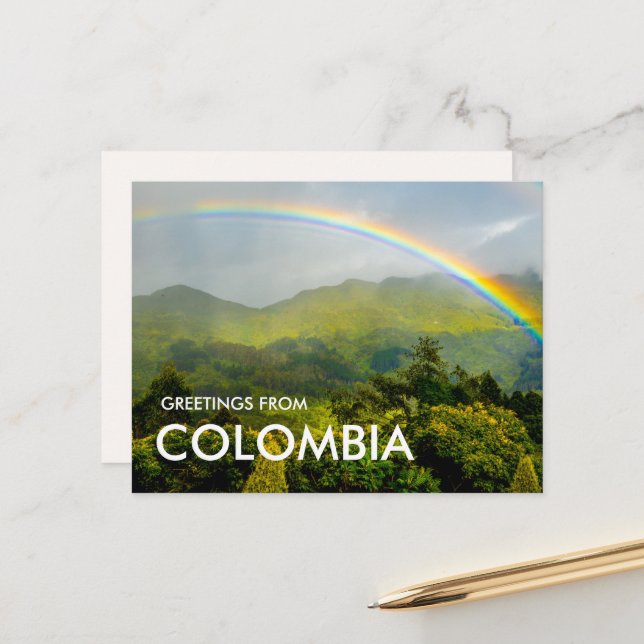Jungle Rainbow Bogota Kolumbien Postcard Postkarte (Vorderseite/Rückseite Beispiel)