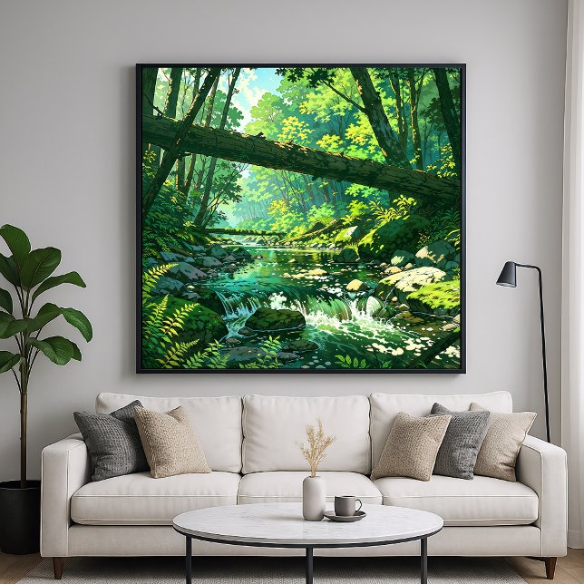 Jungle Ravine - Lebendiges Bild des Waldes Poster (Von Creator hochgeladen)